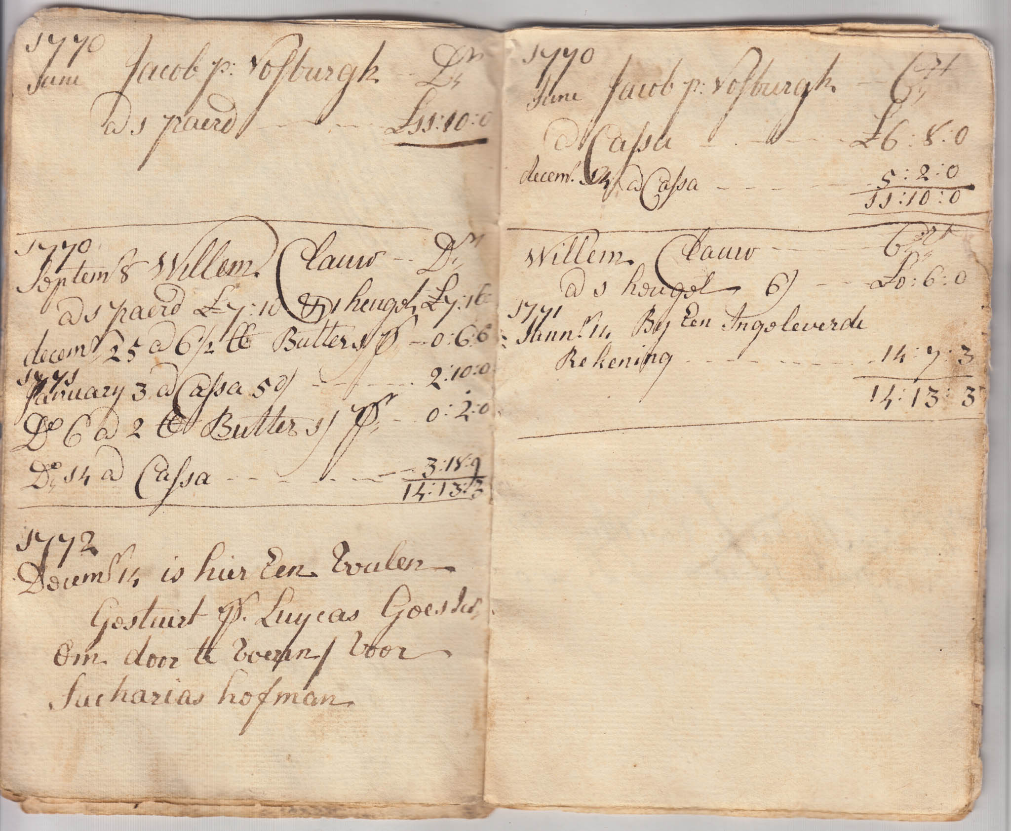 BH024 1769-1775, Account Book of Elizabeth Huyck, 30 Pages